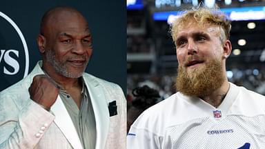 Mike Tyson (L), Jake Paul (R)