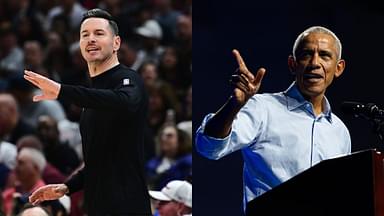 JJ Redick(L) and Former President Barack Obama(R)