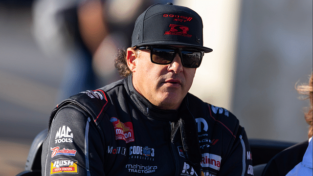 NHRA top fuel driver Tony Stewart during the US Nationals at Indianapolis Raceway Park.