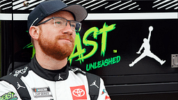 NASCAR Cup Series driver Tyler Reddick (45) waits on pit road during qualifying for the Geico 500 at Talladega Superspeedway.