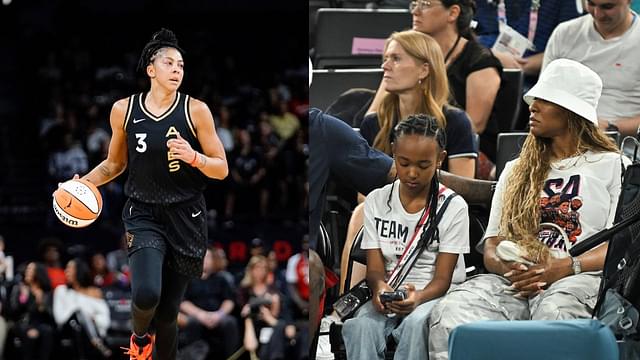 Candace Parker (L), Savannah James and Zhuri James (R)