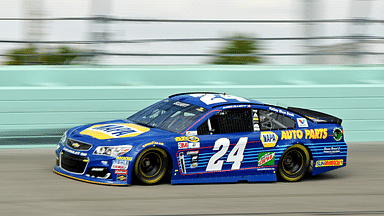 NASCAR Sprint Cup Series driver Chase Elliott (24) during practice for the Ford Ecoboost 400 at Homestead-Miami Speedway.