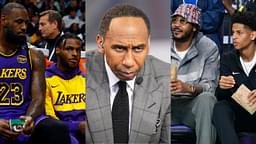 LeBron James, Bronny James, Stephen A. Smith, Kiyan Anthony and Carmelo Anthony