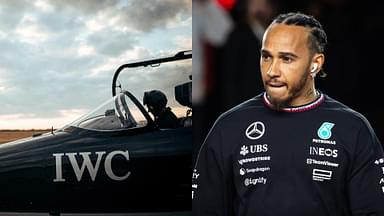 Old IWC Fighter Jet (L) and Lewis Hamilton (R)