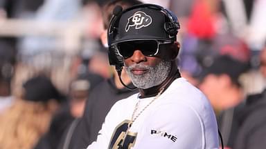 Colorado football coach Deion Sanders looks on against Texas Tech in a Big 12 football game Saturday, Nov. 9, 2024, at Jones AT&T Stadium.