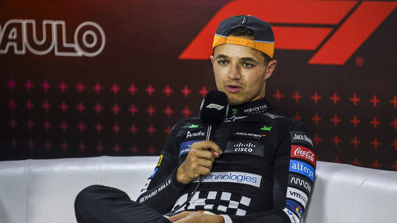 NORRIS Lando (gbr), McLaren F1 Team MCL38, portrait, press conference, PK, Pressekonferenz during the Formula 1 Grande Premio de Sao Paulo 2024