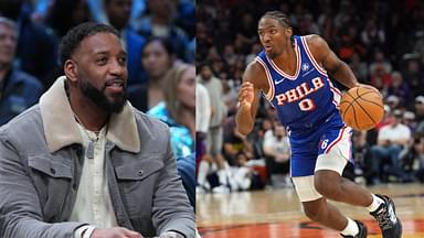 Tracy McGrady (L) and Tyrese Maxey (R)