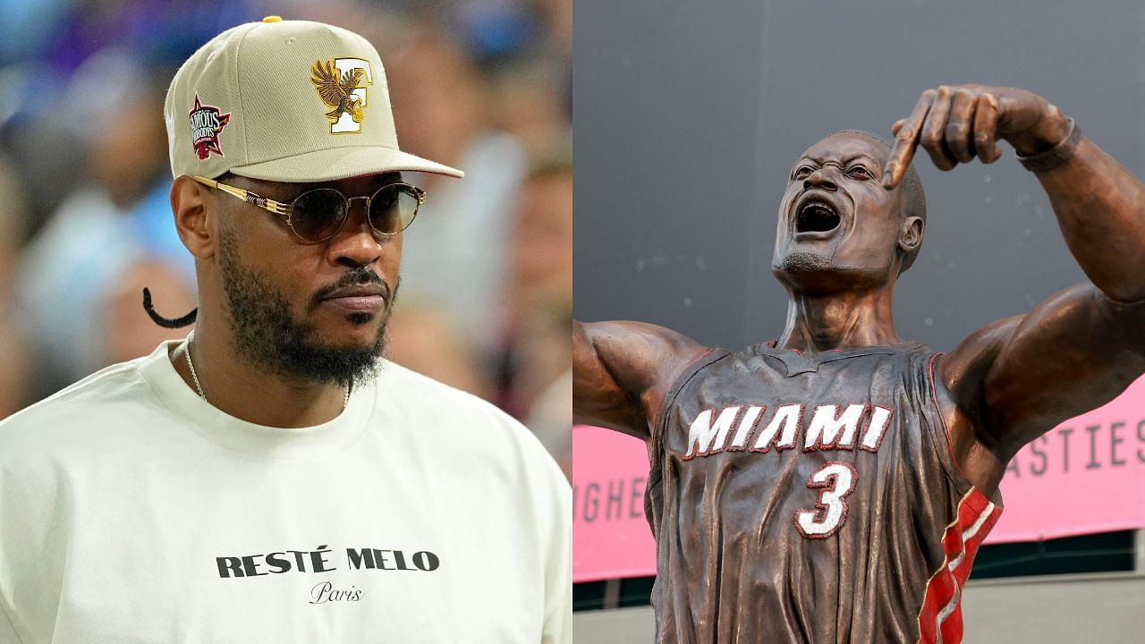 Carmelo Anthony and Dwyane Wade's statue