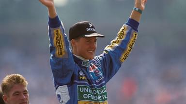 Michael Schumacher (Deutschland / Benetton-Ford) läßt sich feiern Motorsport Grand Prix Herren Großer Preis von Deutschland 1994