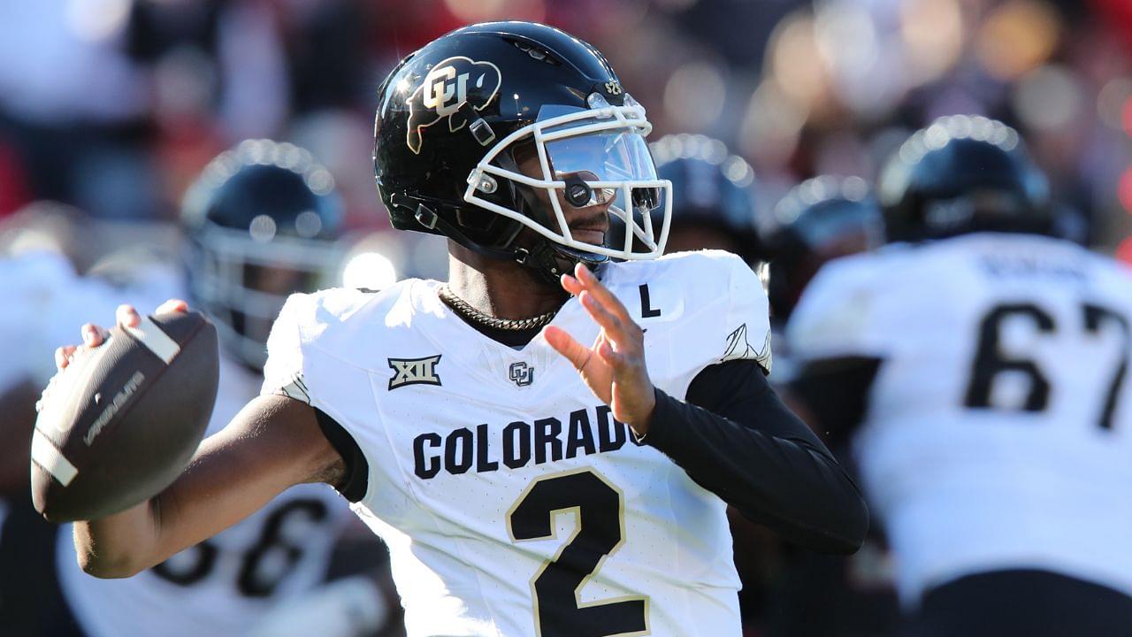 Colorado Buffalos quarterback Shedeur Sanders (2) passes against the Texas Tech Red Raiders in the first half at Jones AT&T Stadium and Cody Campbell Field.