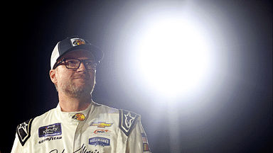 Dale Earnhardt Jr. (3) waits for the start of the 16th Annual Hampton Heat at Langley Speedway.