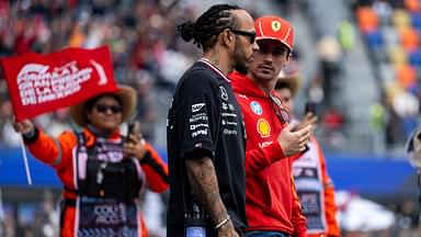 Lewis Hamilton Mercedes AMG Petronas Formula One Team, Great Britain, 44 , Charles Leclerc Scuderia Ferrari HP, Monaco, 16 at the drivers parade at Estadio GNP Seguros Foro Sol, MEX, Formula 1 World Championship, Grand Prix of Mexico City