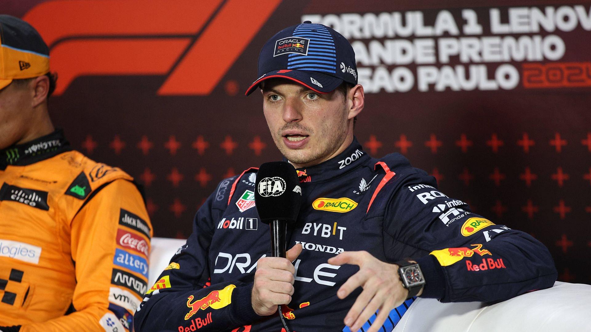 VERSTAPPEN Max (ned), Red Bull Racing RB20, portrait press conference, PK, Pressekonferenz during the Formula 1 Grande Premio de Sao Paulo 2024, 21th round of the 2024 Formula One World Championship