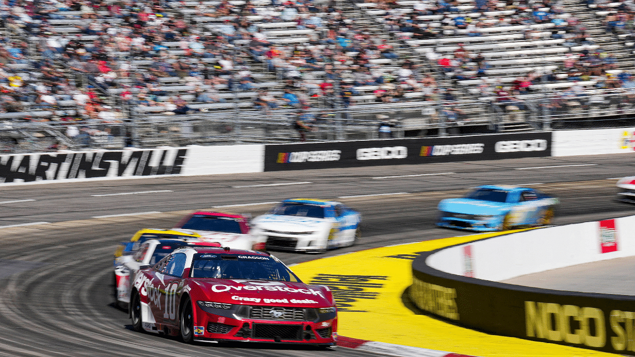 NASCAR Cup Series driver Noah Gragson (10) drives through turn four during the Cook Out 400 at Martinsville Speedway.