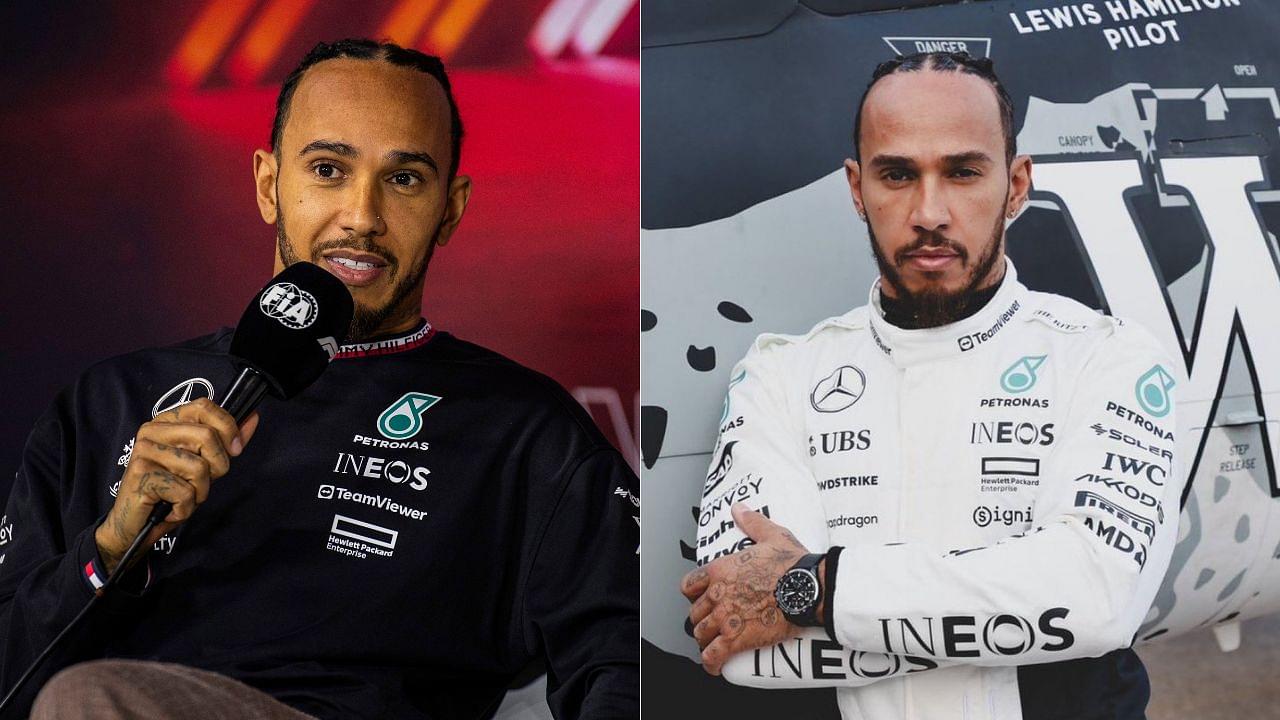 November 23 2024 Las Vegas NV, USA Mercedes AMG Petronas Motorsport driver Lewis Hamilton (44) of Team Great Britain takes second place in the Las Vegas Grand Prix. Lewis talks to the press about the 2024 season and his future in 2025