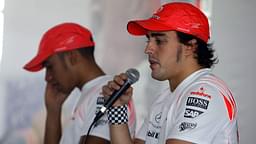 Fernando Alonso (Spanien, re.) und Lewis Hamilton (England beide McLaren Mercedes) - Pressekonferenz Motorsport Grand Prix Herren Großer Preis von Brasilien 2007