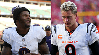 Lamar Jackson (L) and Joe Burrow (R).