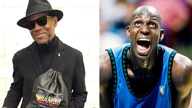 Jimmy Jam (L) and Kevin Garnett (R)