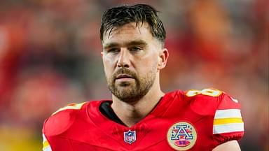 Kansas City Chiefs tight end Travis Kelce (87) during the first half against the Tampa Bay Buccaneers at GEHA Field at Arrowhead Stadium.