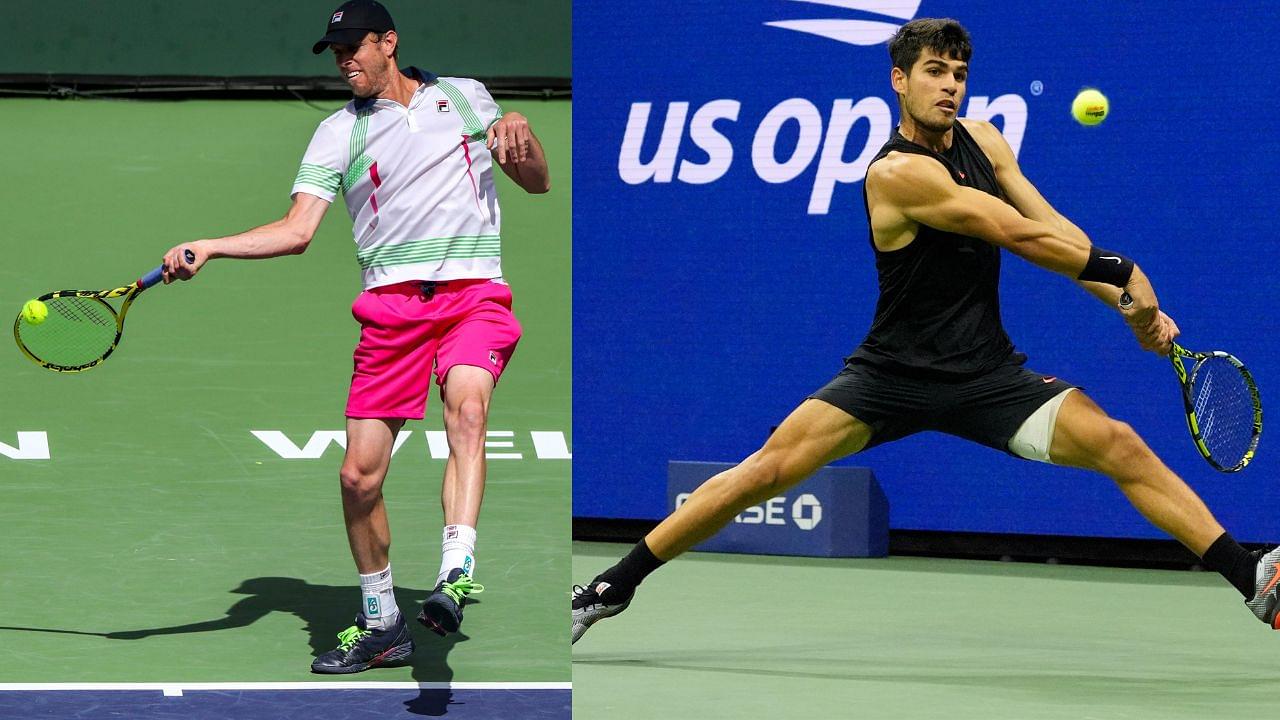 Sam Querrey (L) and Carlos Alcaraz (R)