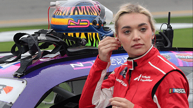 Natalie Decker gets ready for her qualifying run, Saturday, February 17, 2024 for the United Rentals 300 at Daytona International Speedway.