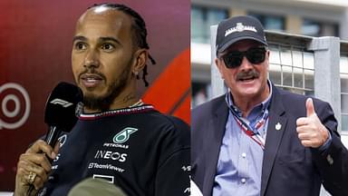 Lewis Hamilton (L) and Nigel Mansell (R)