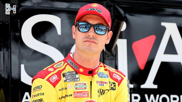 NASCAR Cup Series driver Joey Logano (22) during qualifying for the Brickyard 400 at Indianapolis Motor Speedway.