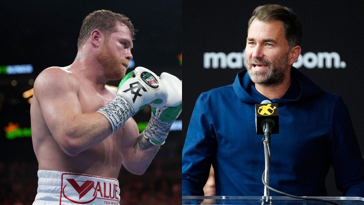 Canelo Alvarez(L) and Eddie Hearn(R)