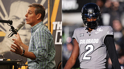 Colin Cowherd (L) and Shedeur Sanders (R)