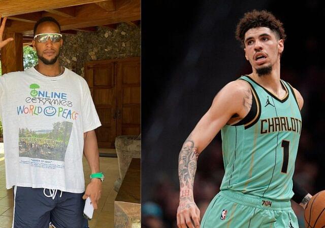 Evan Turner (L) and LaMelo Ball (R)