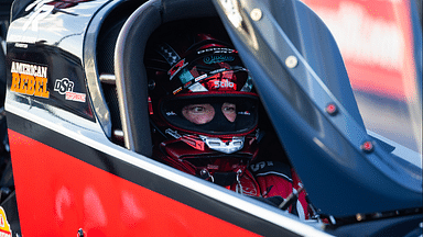 NHRA top fuel driver Tony Stewart during qualifying for the Carolina Nationals at zMax Dragway.