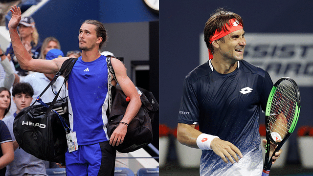 Alexander Zverev (L) and David Ferrer (R)