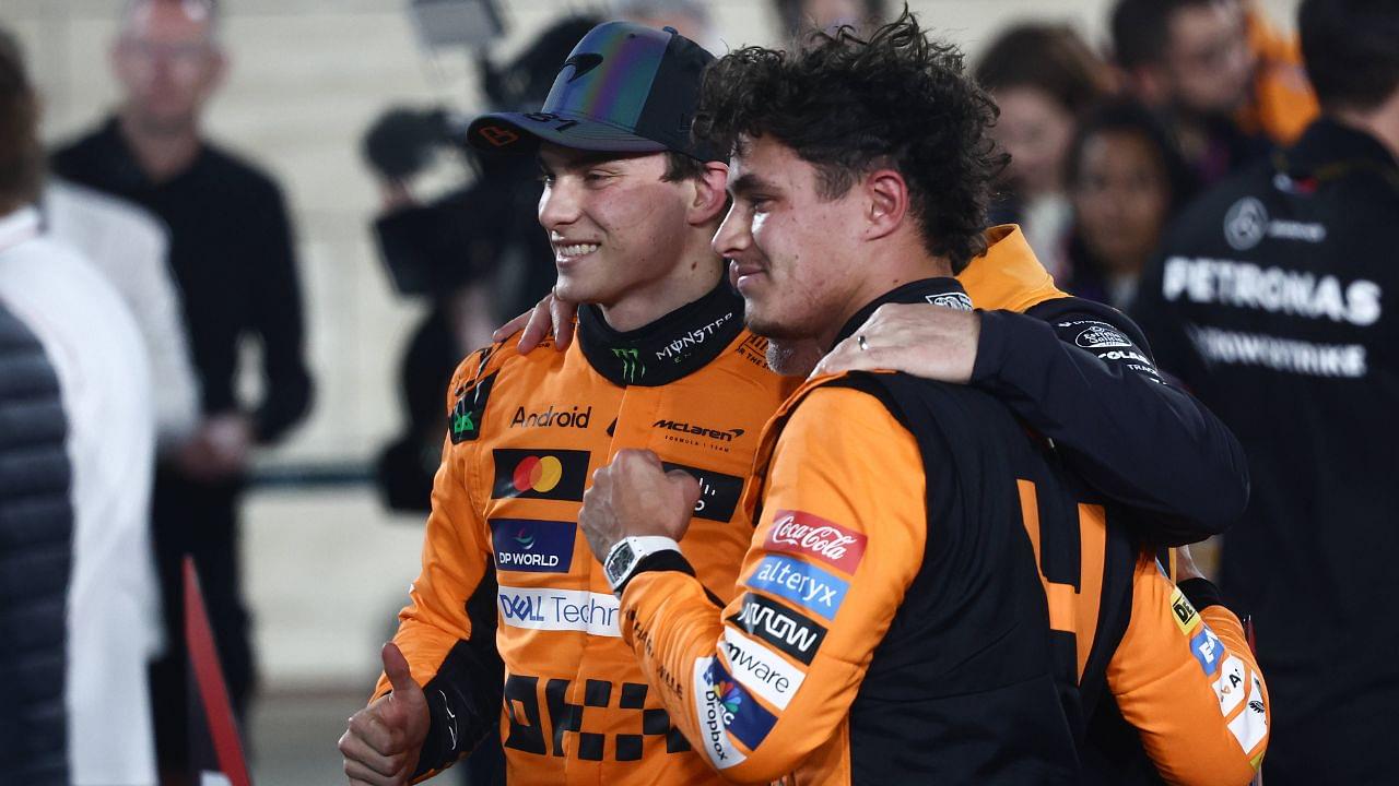 Oscar Piastri and Lando Norris of McLaren after Sprint ahead of the Formula 1 Grand Prix of Qatar at Lusail International Circuit