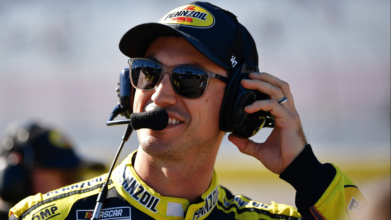 NASCAR Cup Series driver Joey Logano (22) during qualifying for the South Point 400 at Las Vegas Motor Speedway.