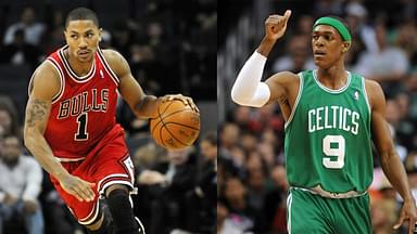 Derrick Rose (L) and Rajon Rondo (R)