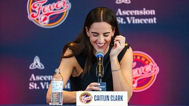 Indiana Fever's Caitlin Clark, former Iowa Hawkeye standout and the no. 1 pick in the 2024 WNBA draft, speaks Wednesday, April 17, 2024, during an introductory press conference inside the entry pavilion at Gainbridge Fieldhouse.