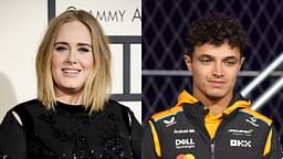 Adele (L) and Lando Norris (R)