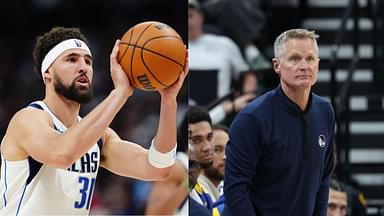 Klay Thompson (L) and Steve Kerr (R)