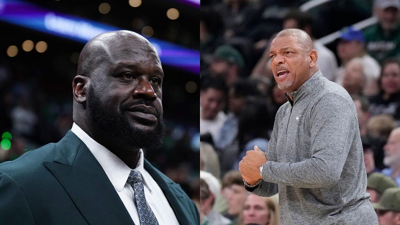 Shaquille O'Neal (L) and Doc Rivers (R)