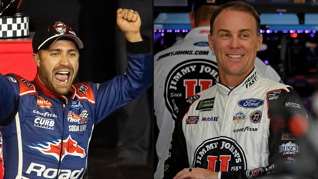 Ty Majeski (L) and Kevin Harvick (R).