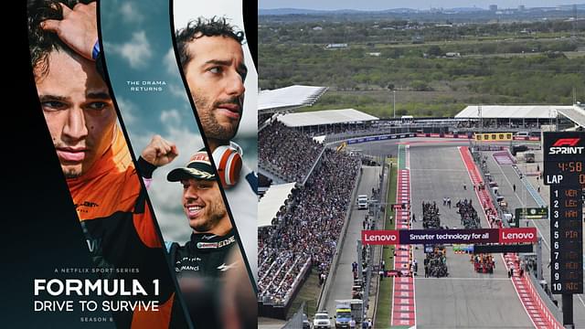 Drive to Survive S6 Poster (L) and US GP in Austin (R)