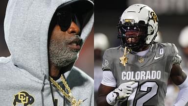 Deion Sanders (left) Travis Hunter (right)