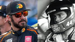 Martin Truex Jr (R) and Bobby Labonte (L)