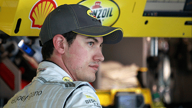 Sprint Cup Series driver Joey Logano (22) during practice for the Bank of America 500 at Charlotte Motor Speedway.