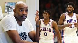 Vince Carter, Tyrese Maxey and Joel Embiid