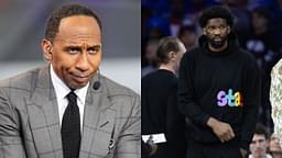 Stephen A. Smith(L) and Joel Embiid(R)