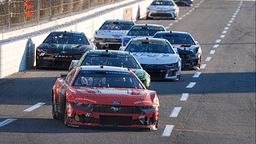 NASCAR Cup Series driver Brad Keselowski (6) leads the field into turn three during the Xfinity 500 at Martinsville Speedway.