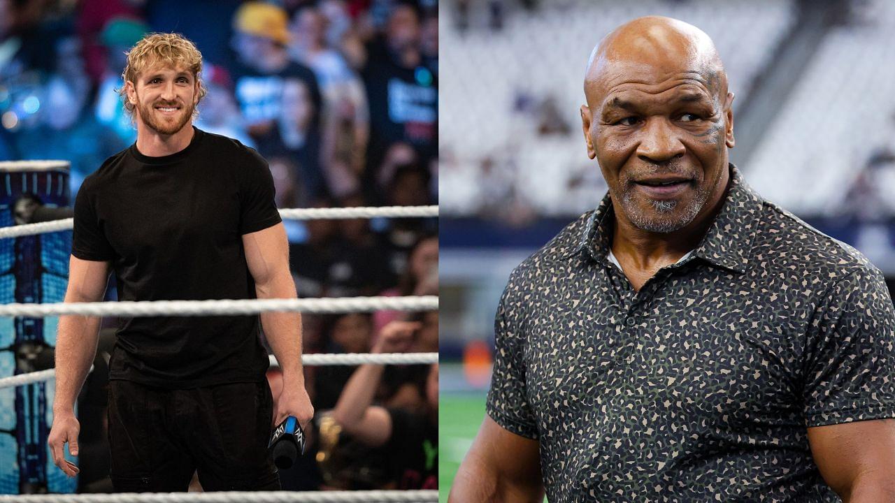 Logan Paul (L), Mike Tyson (R)