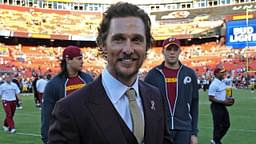 Sep 12, 2016; Landover, MD, USA; Hollywood actor Matthew McConaughey on the field before the game between the Washington Redskins and the Pittsburgh Steelers at FedEx Field.