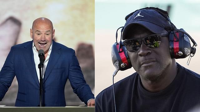 Dana White (L), Michael Jordan (R)